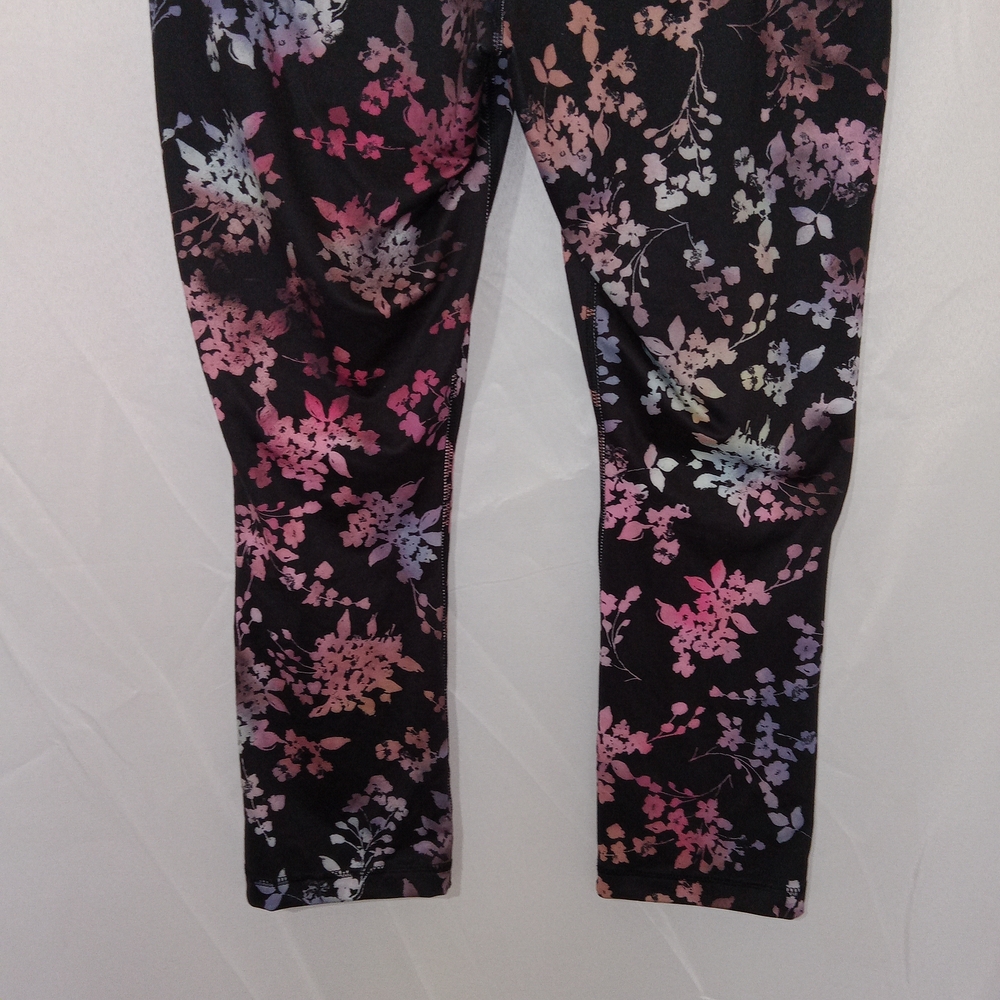 ZELOS Yoga Floral Print Ankle Leggings Size L Beautiful - Picture 7 of 11